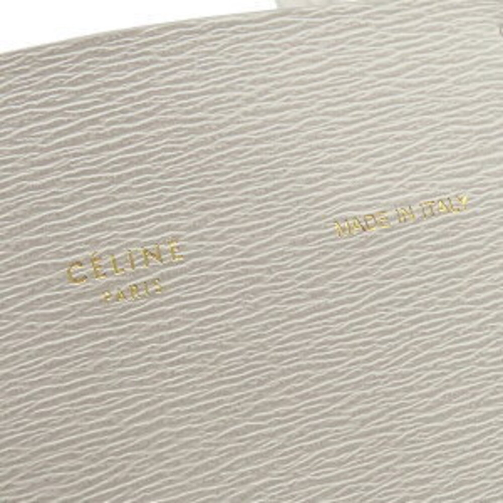 Celine Vertical Cabas Bag Gray Leather Tote Shoulder - Picture 7 of 9